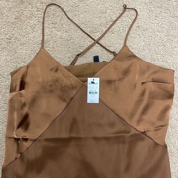 Express satin cross back strap tank. Size Small. NWT! - Picture 4 of 7